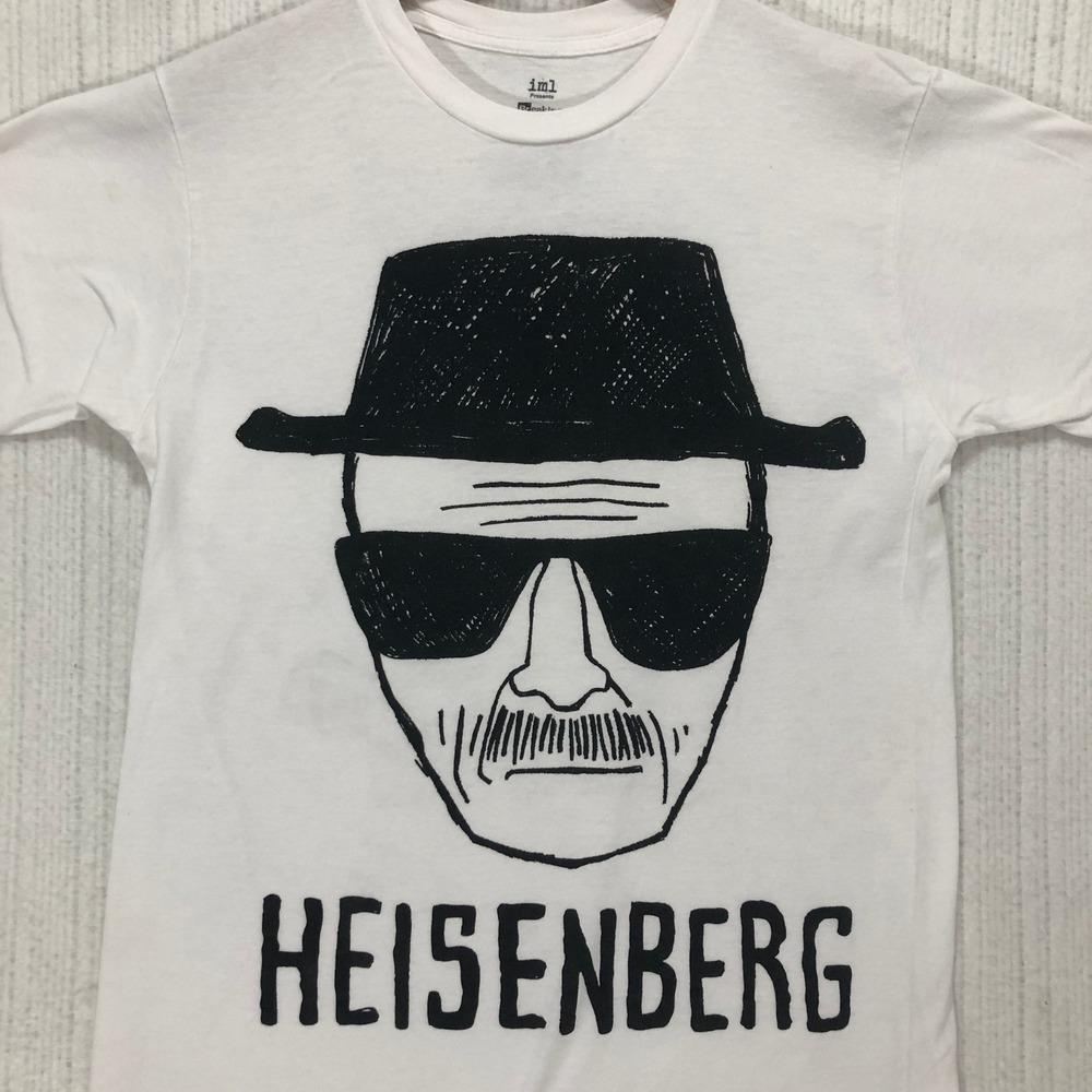 Breaking Bad Heisenberg Walter White Graphic T-Shirt White Mens Medium iml 2019